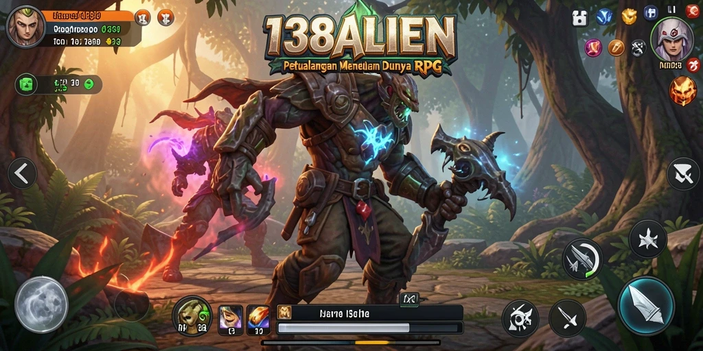 Screenshot gameplay 138ALIEN menunjukkan pertempuran epik di galaksi.