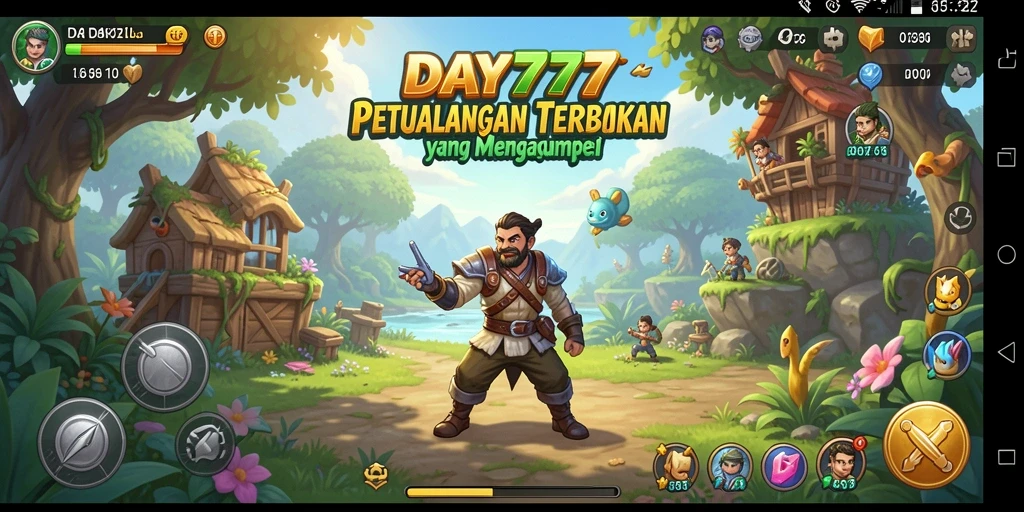 Tampilan gameplay DAY777 dengan dunia yang luas dan interaktif.