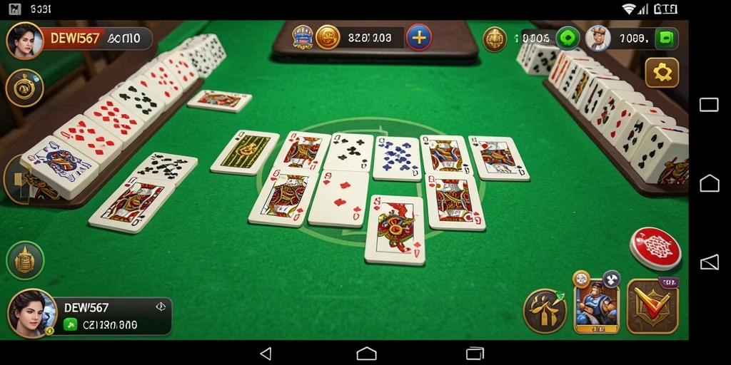 Screenshot DEWI567 menampilkan gameplay domino yang seru dan interaktif.