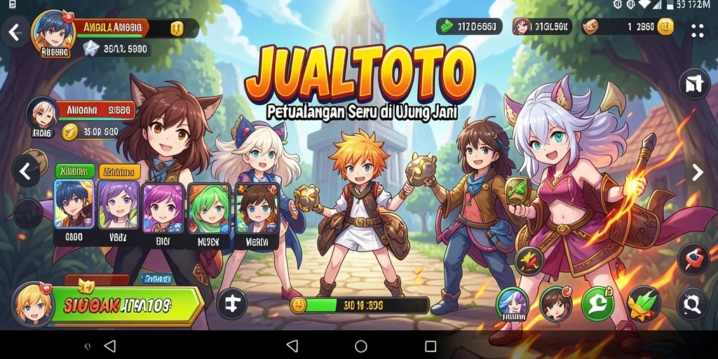 Screenshot karakter utama dalam petualangan seru JUALTOTO.