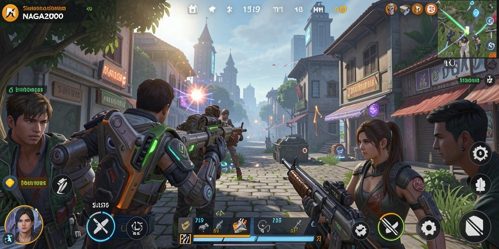 Screenshot NAGA2000 menampilkan gameplay simulasi yang interaktif dan seru.