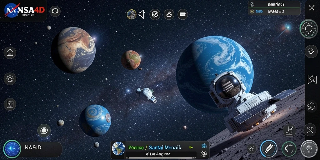 Tampilan gameplay NASA4D yang penuh warna dan interaktif.