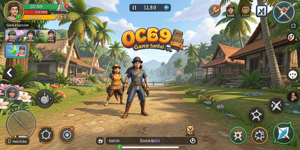 Screenshot permainan OCE69 menampilkan gameplay yang menyenangkan dan penuh warna.