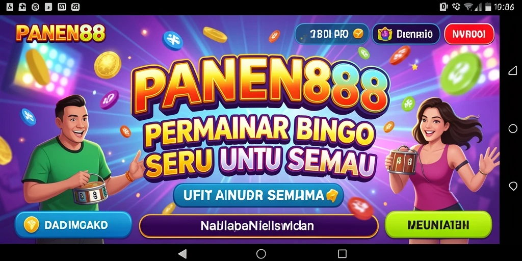 Tampilan gameplay PANEN88 yang menarik dan penuh warna.