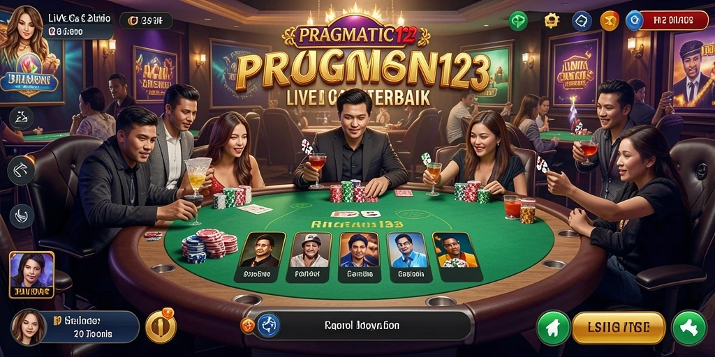 Tampilan gameplay Live Casino yang menakjubkan di PRAGMATIC123.