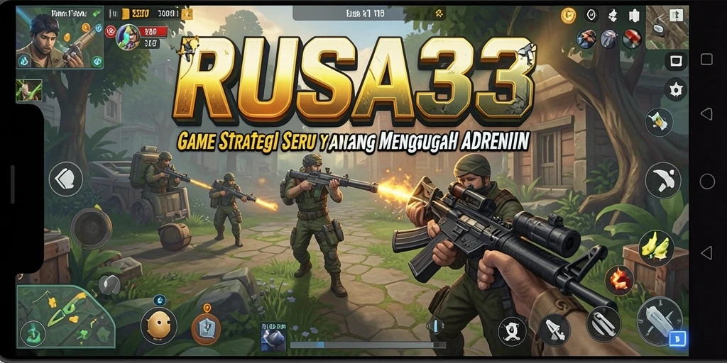 Tampilan dinamis gameplay RUSA33 dengan aksi strategi yang seru.
