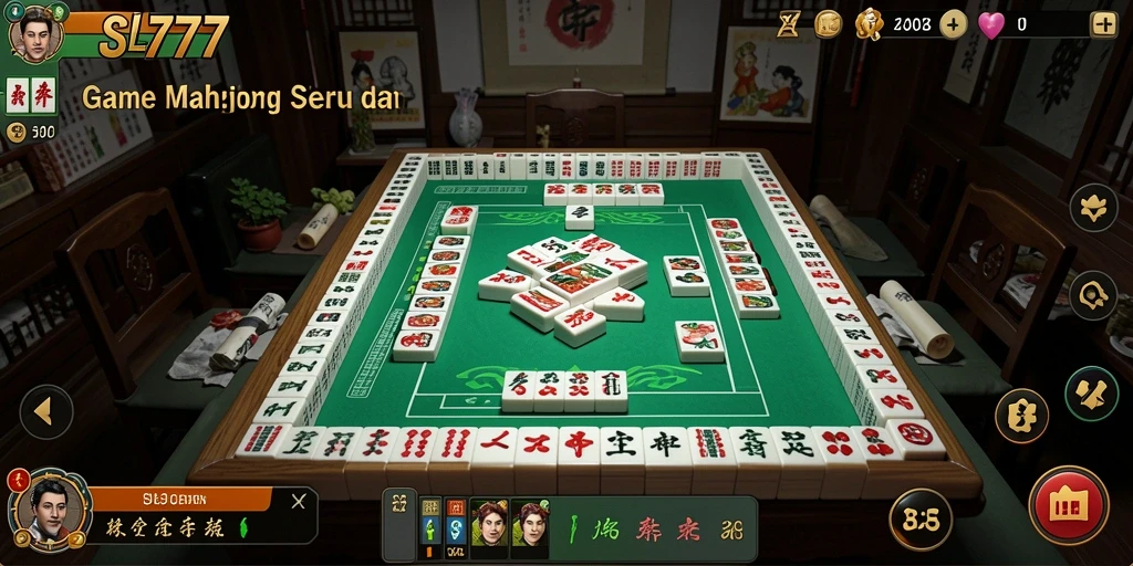 Tangkapan layar gameplay SL777 yang menampilkan kesenangan Mahjong.