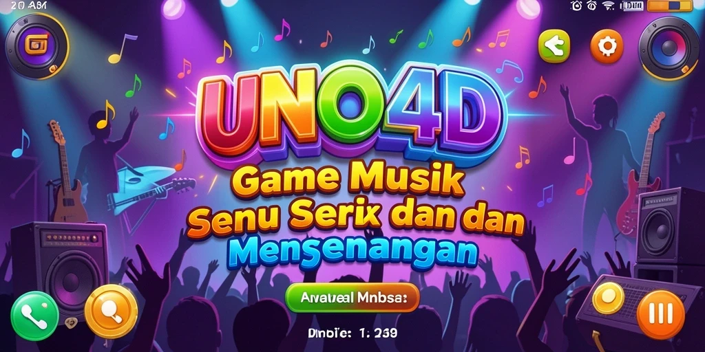 Tampilan gameplay UNO4D dengan interaksi musik yang seru.