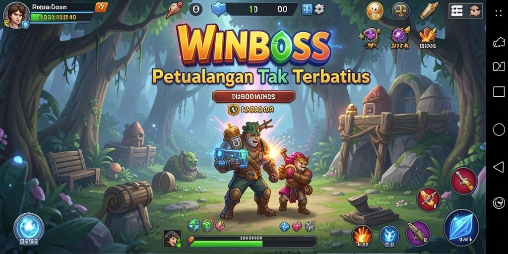 Tangkapan layar gameplay <strong>WINBOSS</strong> menampilkan petualangan seru dan tantangan menarik.